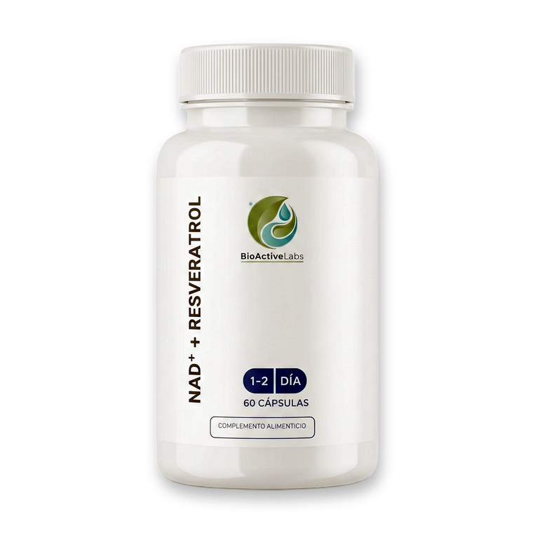 NAD⁺ + Resveratrol | Nicotinamida Ribósido 172 mg y Trans-Resveratrol 98% | 60 Cápsulas